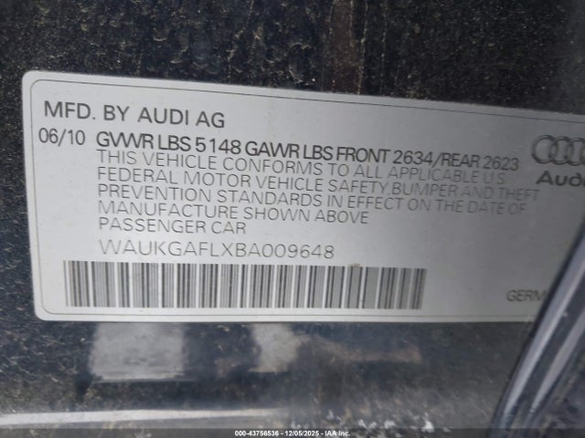 2011 AUDI S4 WAUKGAFLXBA009648 Photo 8