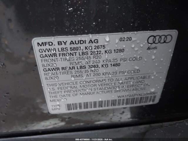 2020 AUDI Q5 WA1F2AFYXL2065061 Photo 8