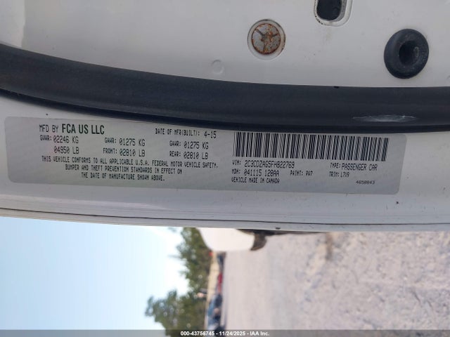 2C3CDZAG5FH822769 Dodge Challenger Sxt