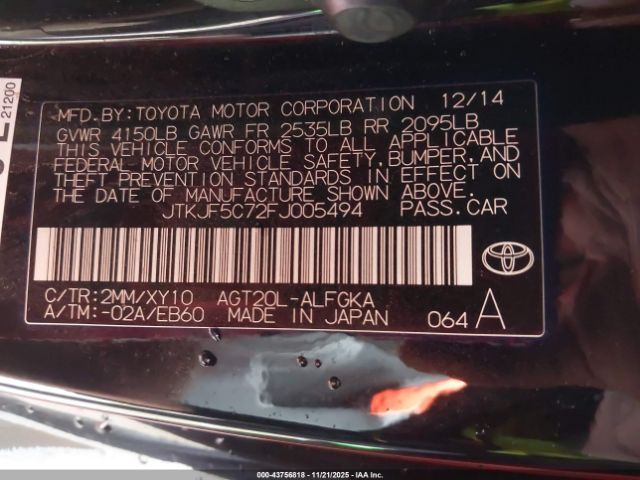 2015 SCION TC JTKJF5C72FJ005494 Photo 8