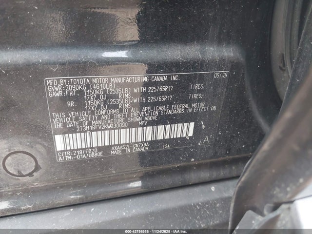 2019 TOYOTA RAV4 2T3H1RFV2KW030090 Photo 8