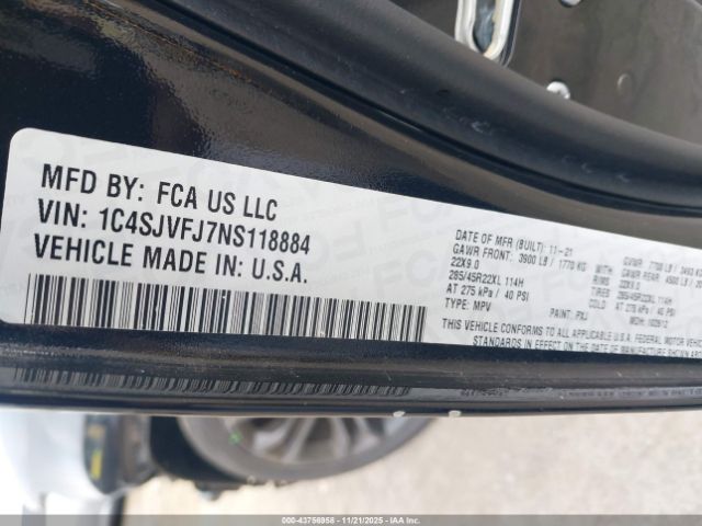 2022 JEEP GRAND WAGONEER 1C4SJVFJ7NS118884 Photo 8