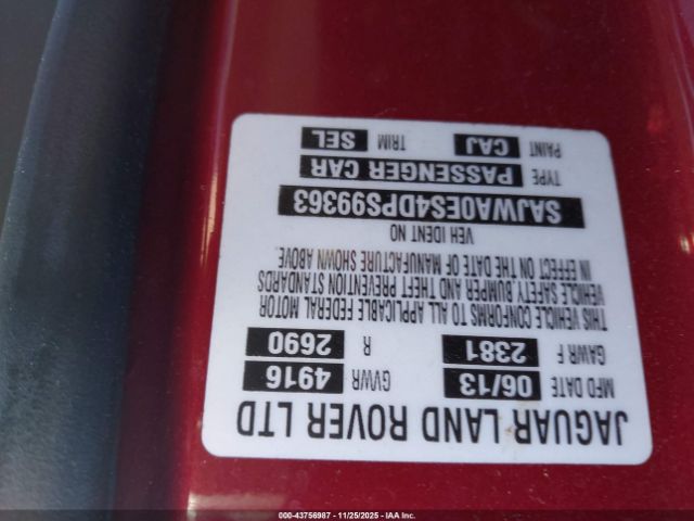 2013 JAGUAR XF SAJWA0ES4DPS99363 Photo 8