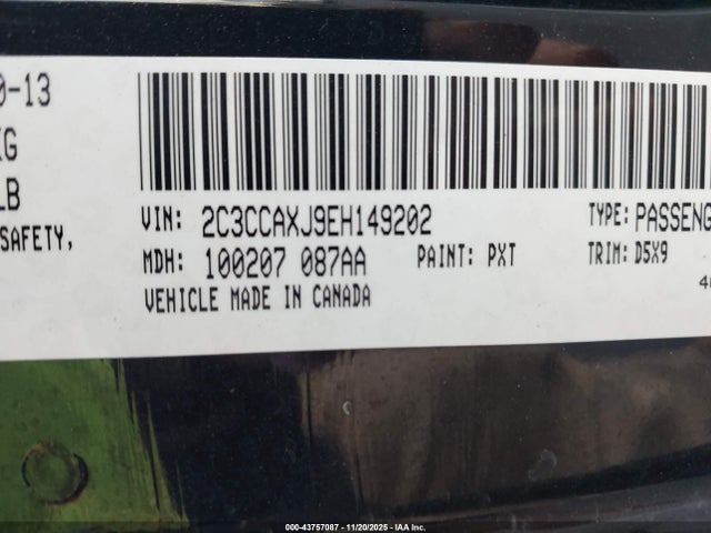 2014 Chrysler 300 300 Srt8 Core მანქანა იყიდება აუქციონზე, vin: 2C3CCAXJ9EH149202, აუქციონის ნომერი: 43757087