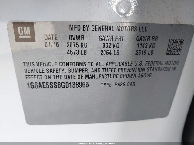 2016 CADILLAC ATS 1G6AE5SS8G0138965 Photo 8