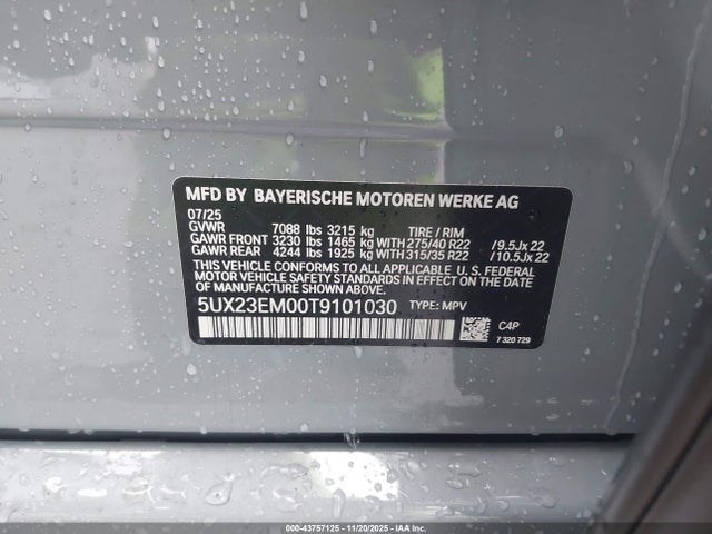 5UX23EM00T9101030 BMW X7 Xdrive40i