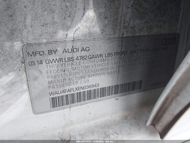 2014 AUDI A4 WAUAFAFLXEN036943 Photo 8