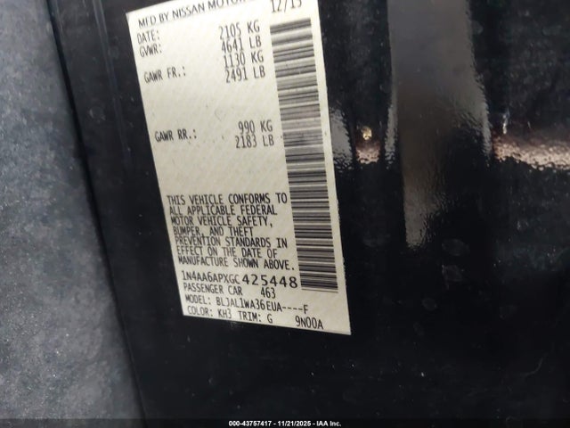 2016 NISSAN MAXIMA 1N4AA6APXGC425448 Photo 8