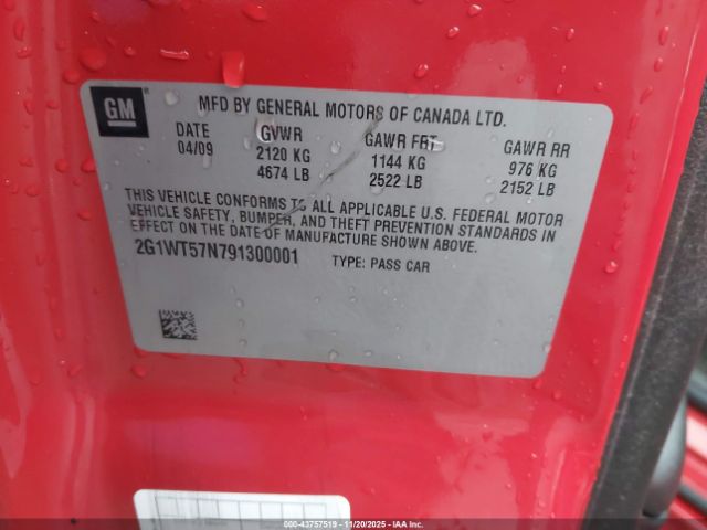 2009 CHEVROLET IMPALA 2G1WT57N791300001 Photo 8