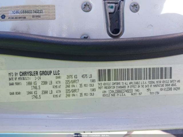 2014 JEEP COMPASS 1C4NJDBB6ED749233 Photo 8