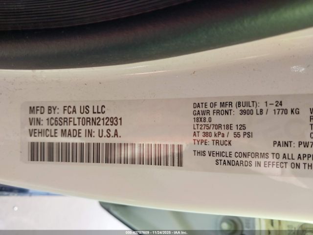 2024 RAM 1500 1C6SRFLT0RN212931 Photo 8