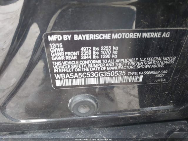 2016 BMW 528I WBA5A5C53GG350535 Photo 8