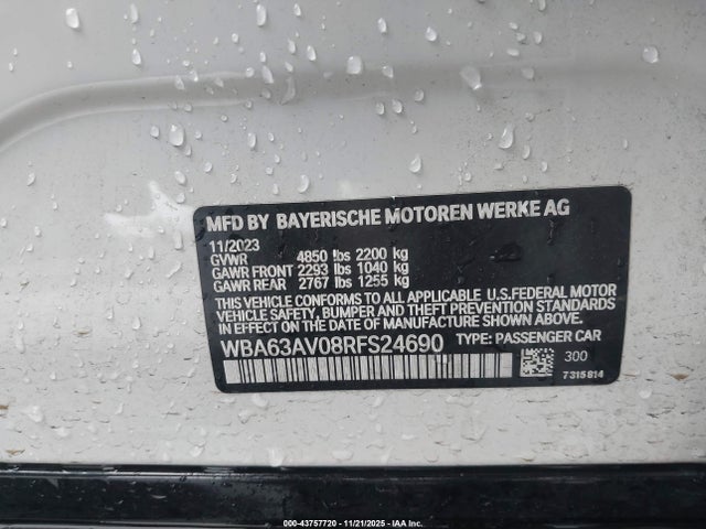 BMW 430i Gran Coupe 2024 WBA63AV08RFS24690 Image 9