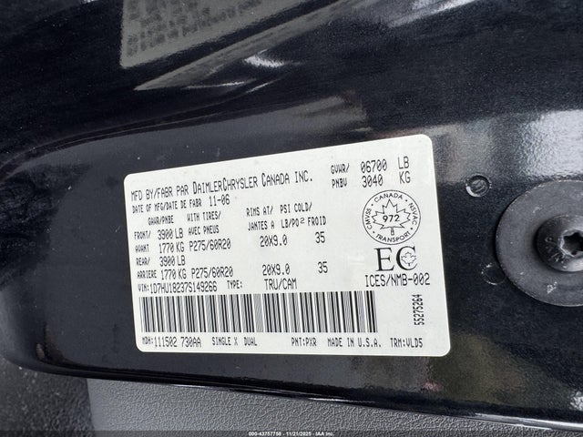43757758 :رقم المزاد ، 1D7HU18237S149266 vin ، 2007 Dodge Ram 1500 مزاد بيع
