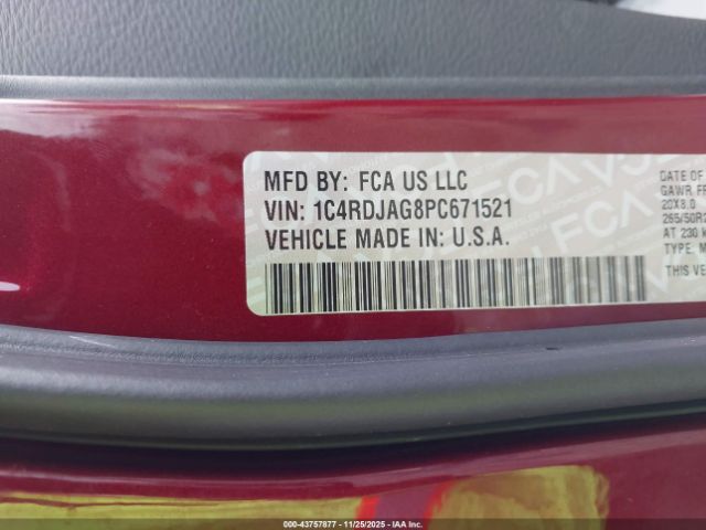 2023 DODGE DURANGO 1C4RDJAG8PC671521 Photo 8