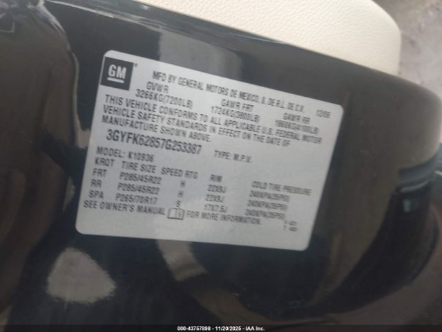 2007 CADILLAC ESCALADE EXT 3GYFK62857G253387 Photo 8