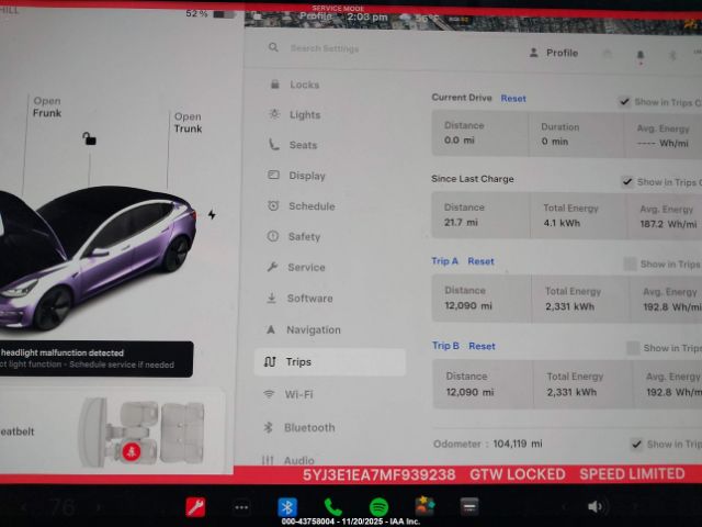 2021 TESLA MODEL 3 5YJ3E1EA7MF939238 Photo 6