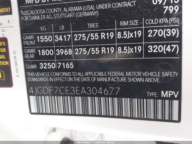 2014 MERCEDES-BENZ GL 450 4JGDF7CE3EA304677 Photo 8