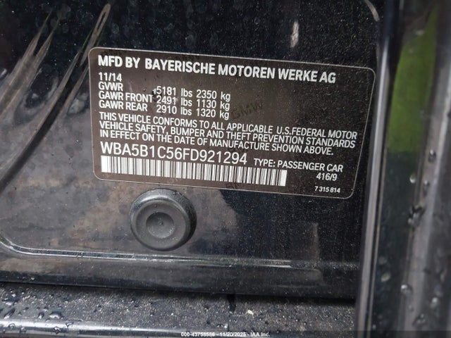 BMW 535i 2015 WBA5B1C56FD921294 Image 9