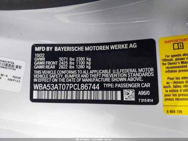 2023 BMW M440I WBA53AT07PCL86744 Photo 8