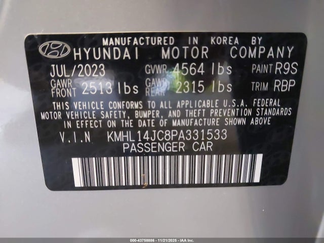 KMHL14JC8PA331533 Hyundai Sonata N Line