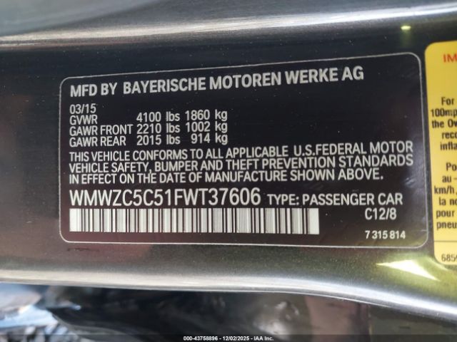 2015 MINI COUNTRYMAN WMWZC5C51FWT37606 Photo 8