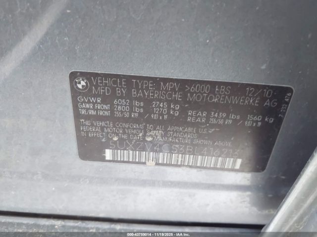 2011 BMW X5 5UXZV4C53BL416213 Photo 8