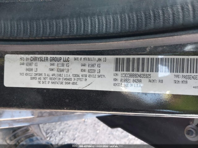 Продажа на аукционе авто 2013 Chrysler 200 Touring, vin: 1C3CCBBB9DN635925, номер лота: 43759032
