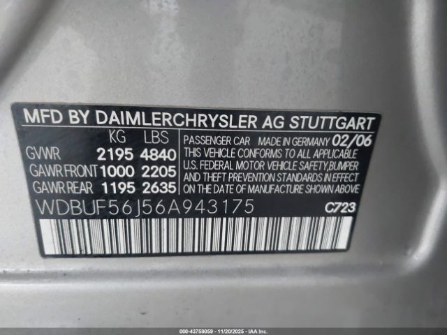 2006 MERCEDES-BENZ E 350 WDBUF56J56A943175 Photo 8