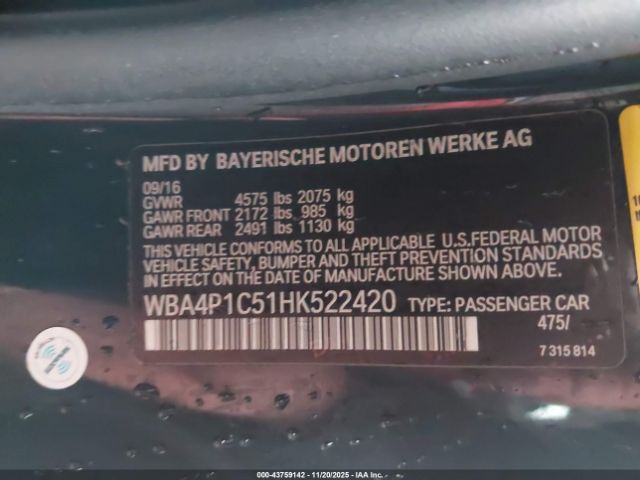 2017 BMW 440I WBA4P1C51HK522420 Photo 8