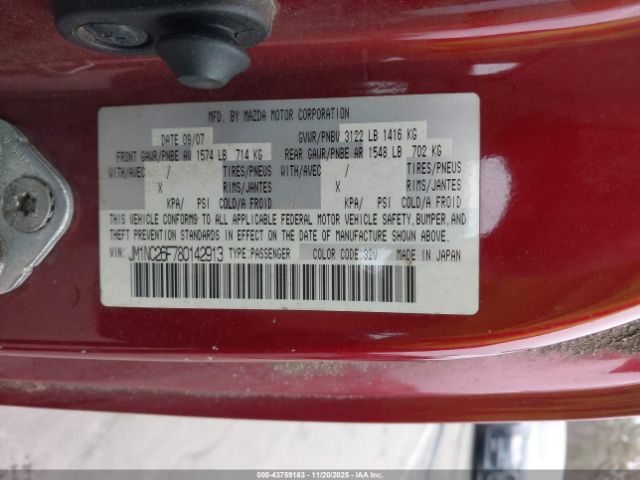 2008 MAZDA MX-5 JM1NC26F780142913 Photo 8