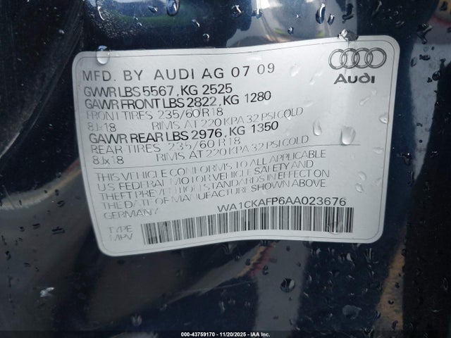 2010 AUDI Q5 WA1CKAFP6AA023676 Photo 8