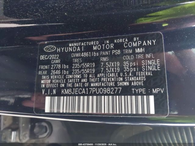 2023 HYUNDAI TUCSON HYBRID KM8JECA17PU098277 Photo 8