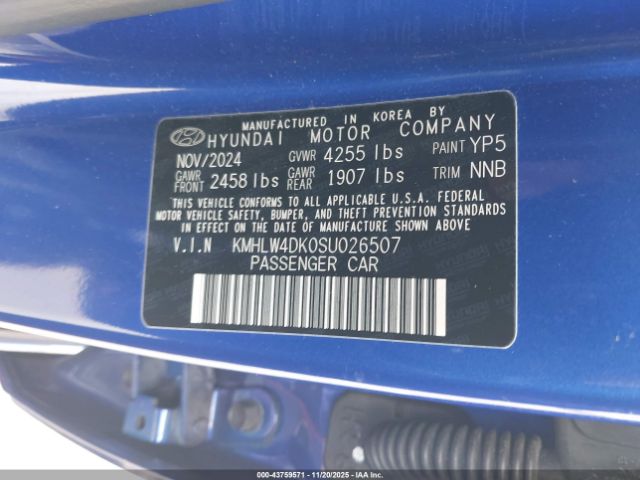 2025 HYUNDAI ELANTRA N KMHLW4DK0SU026507 Photo 8