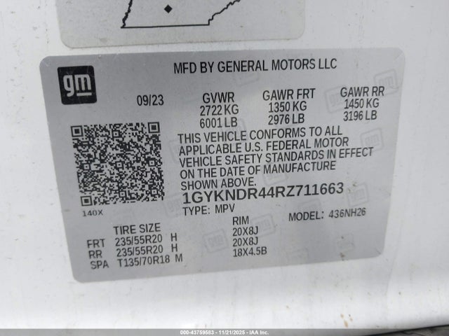 2024 CADILLAC XT5 1GYKNDR44RZ711663 Photo 8