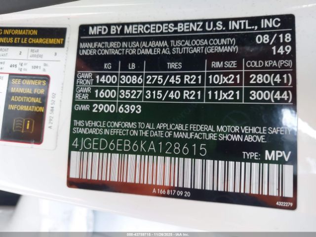 2019 MERCEDES-BENZ AMG GLE 43 COUPE 4JGED6EB6KA128615 Photo 8