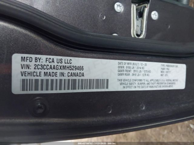 2021 CHRYSLER 300 2C3CCAAGXMH529466 Photo 8