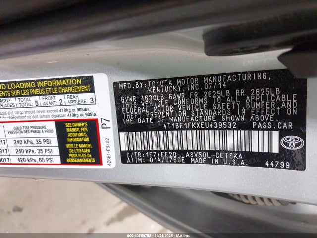 Toyota CAMRY SE 2014 4T1BF1FKXEU439532 Image 9