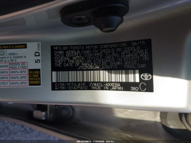 2015 TOYOTA PRIUS V JTDZN3EU9FJ036973 Photo 8