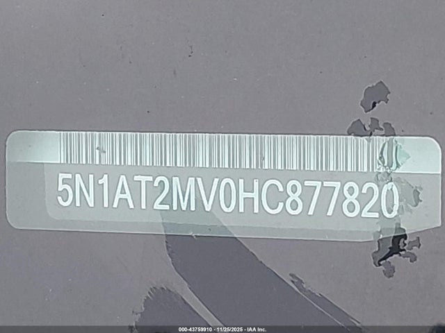 5N1AT2MV0HC877820 Nissan ROGUE SV