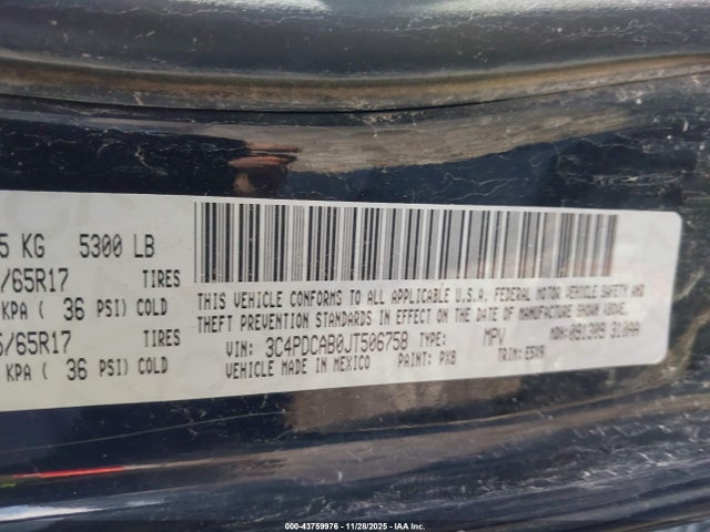 2018 DODGE JOURNEY 3C4PDCAB0JT506758 Photo 8