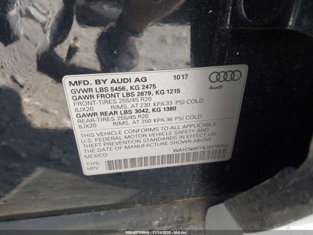 2018 AUDI Q5 WA1CNAFY4J2079352 Photo 8