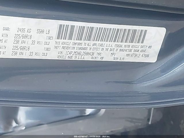 2020 JEEP CHEROKEE 1C4PJMDN6LD500430 Photo 8