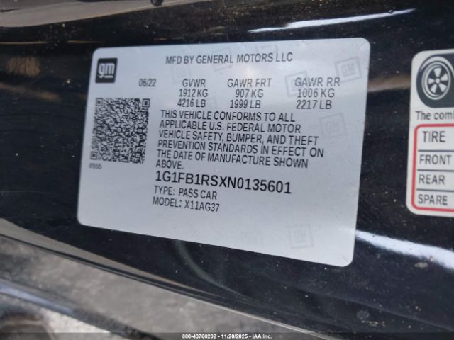 2022 CHEVROLET CAMARO 1G1FB1RSXN0135601 Photo 8