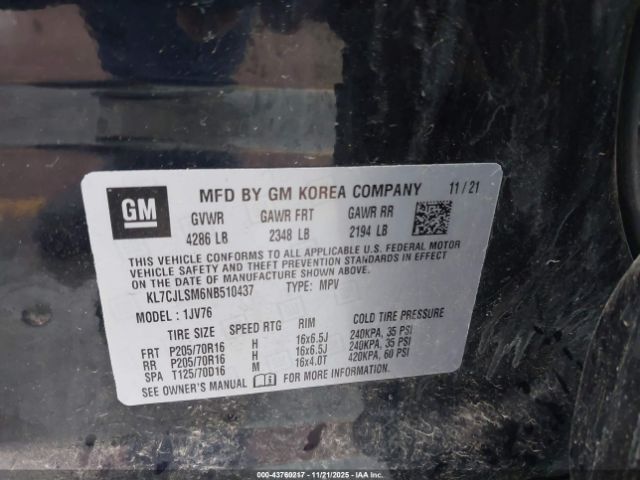 2022 CHEVROLET TRAX KL7CJLSM6NB510437 Photo 8