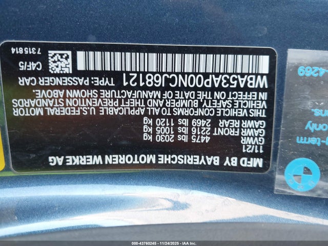 2022 BMW 430I WBA53AP00NCJ68121 Photo 8