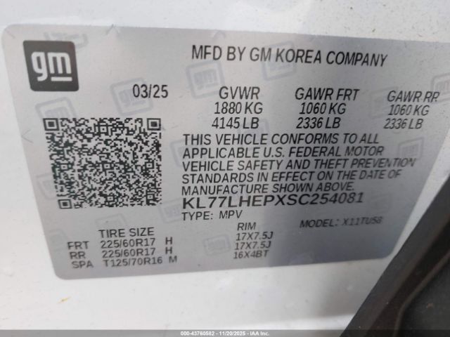 2025 CHEVROLET TRAX KL77LHEPXSC254081 Photo 8