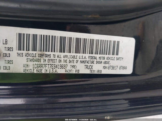 Продажа на аукционе авто 2014 Ram 1500 Express, vin: 1C6RR7FT7ES419697, номер лота: 43760605