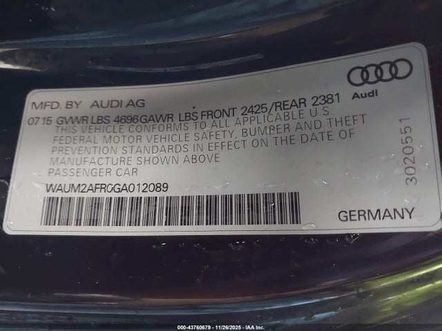 2016 AUDI A5 WAUM2AFR0GA012089 Photo 8