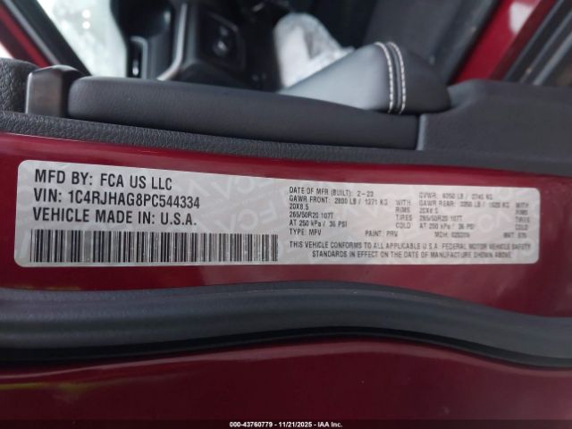 2023 JEEP GRAND CHEROKEE 1C4RJHAG8PC544334 Photo 8